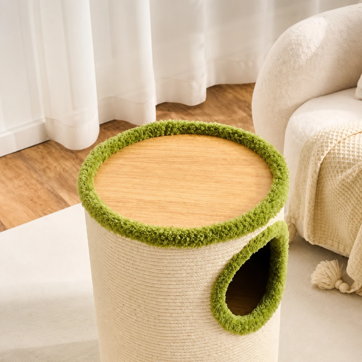 Sisal Barrel Series Double-Layer Round Cat Barrel YTP-2-00038