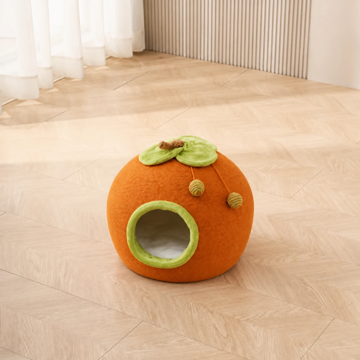 Persimmon-Shaped Round Cat Bed YTP-2-00055