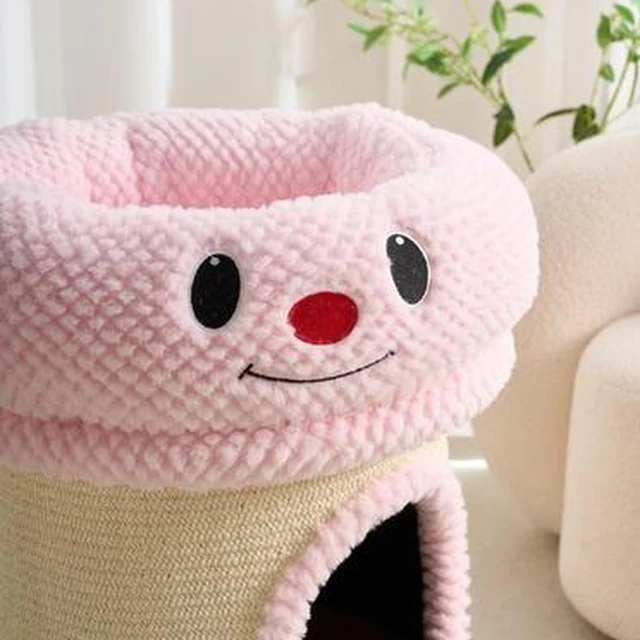 Sisal Barrel Series Three-Layer Smiling Cat Barrel YTP-2-00039