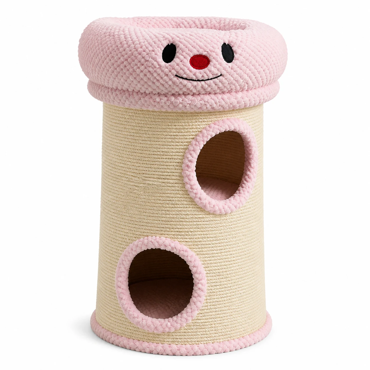 Sisal Barrel Series Three-Layer Smiling Cat Barrel YTP-2-00039