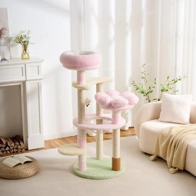 Macaron Flower Space-Pod Multi-Level Cat Tree YTP-2-00047