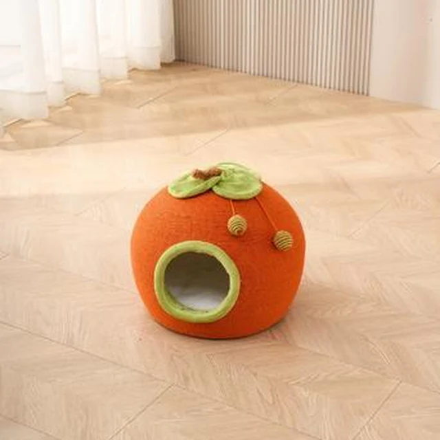 Persimmon-Shaped Round Cat Bed YTP-2-00055