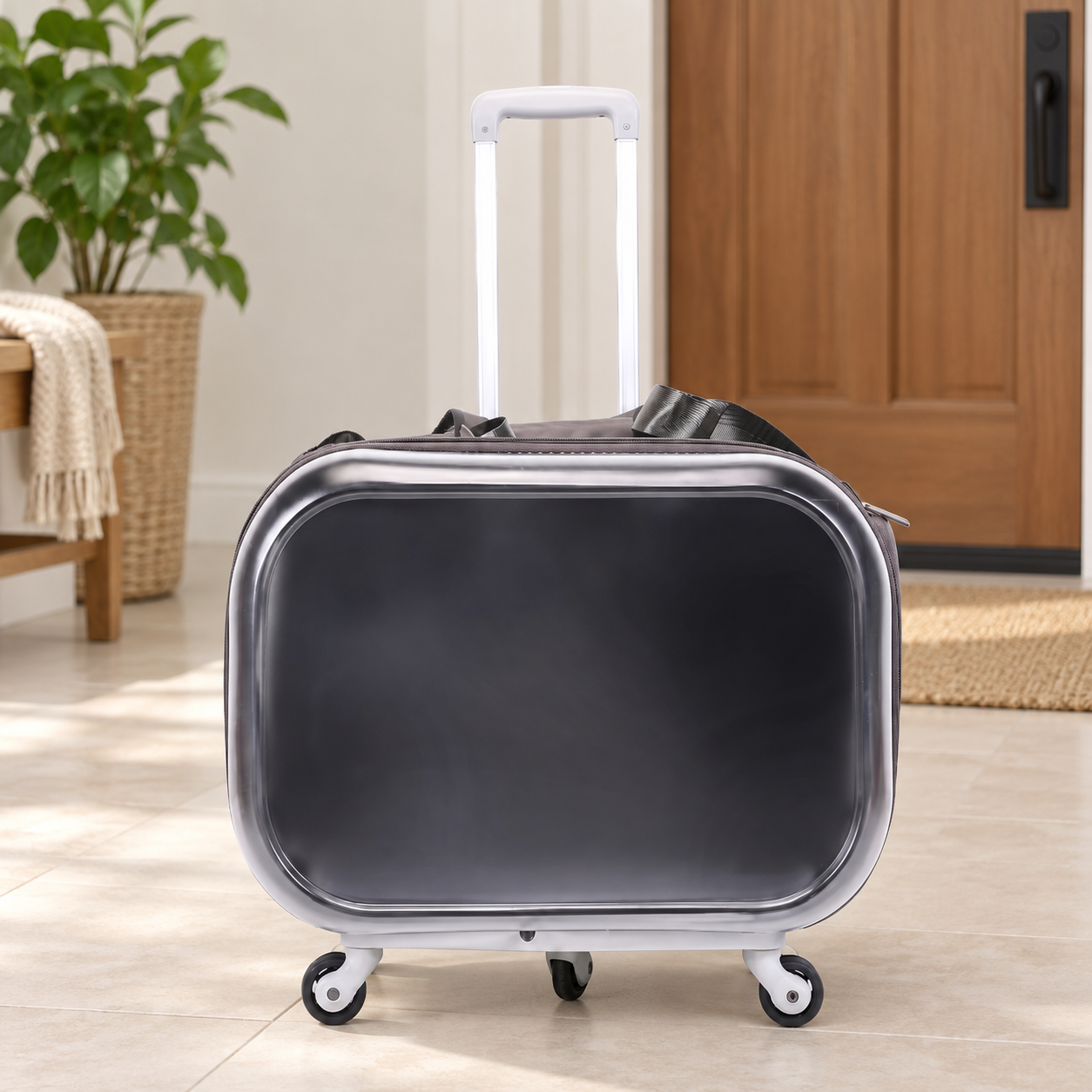 Wheeled Transparent Pet Carrier YTP-11-00078