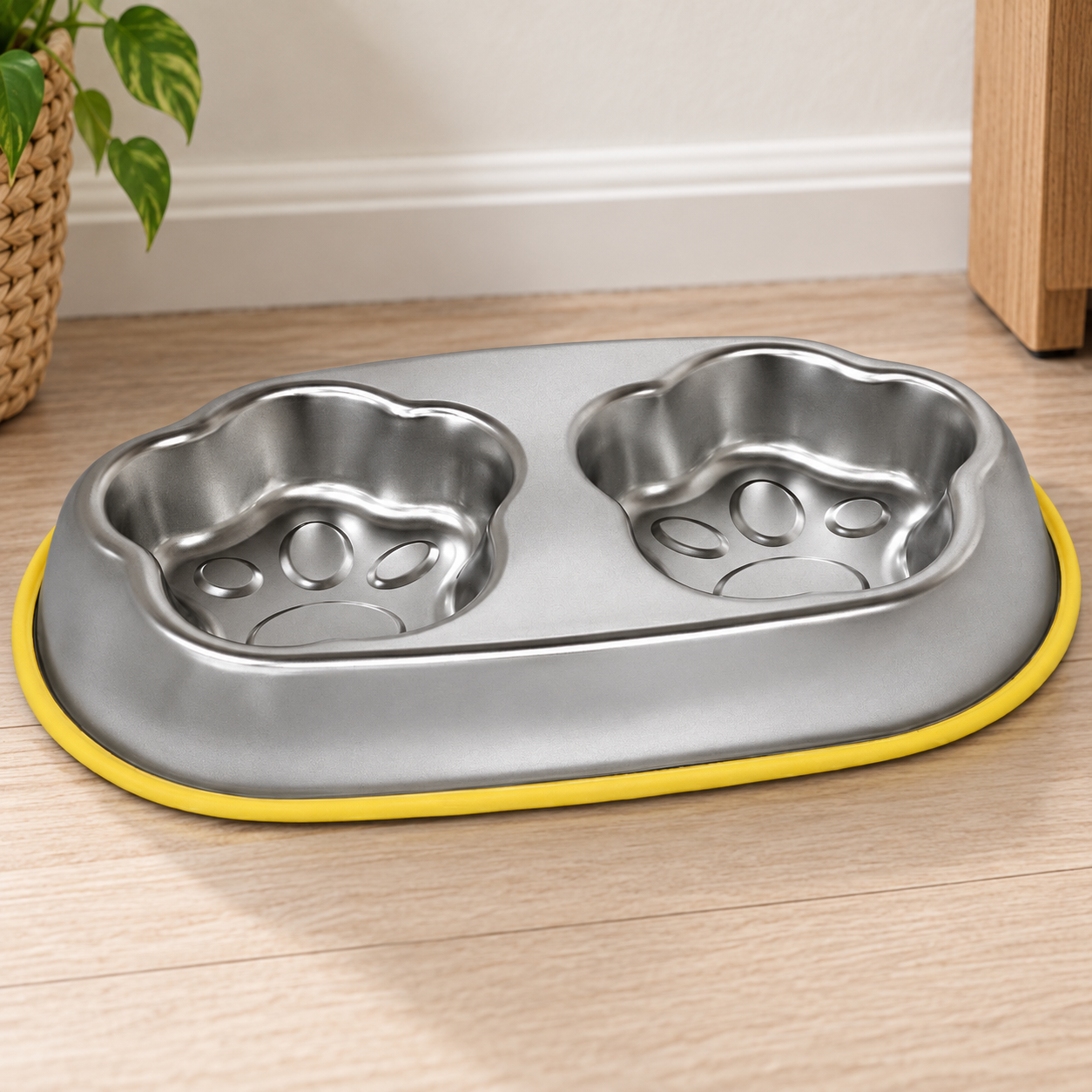 Stainless Steel Double Slow Feeder Pet Bowl YTP-13-00002
