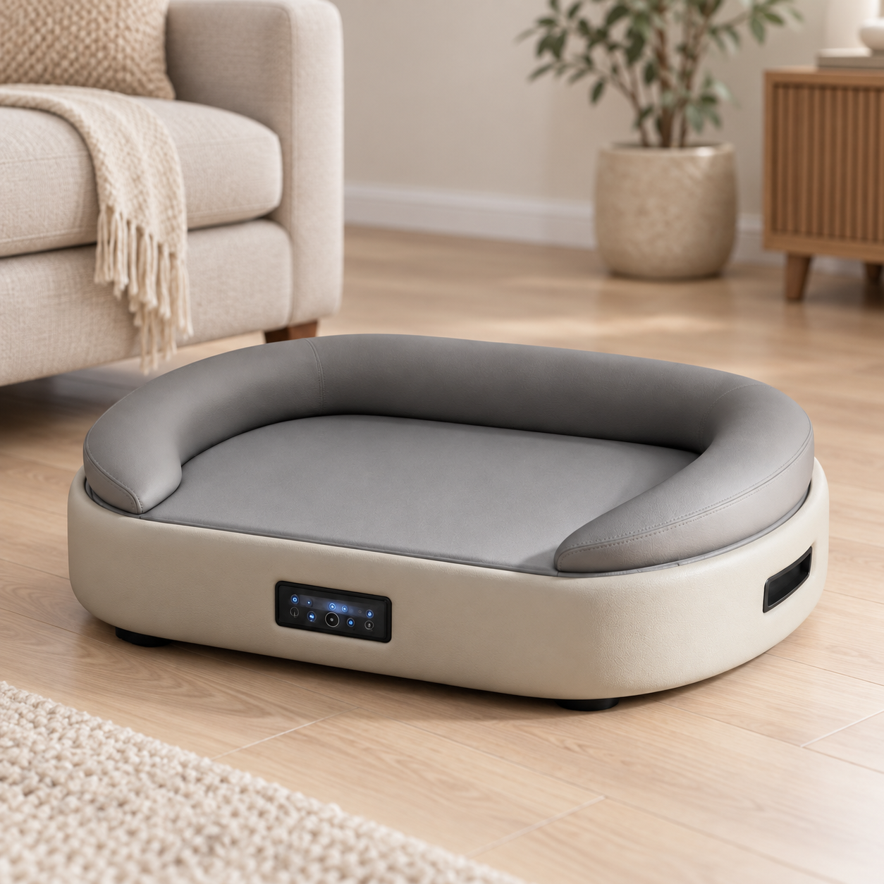 Oval Bolster Smart Temperature-Controlled Pet Bed YTP-20-00006
