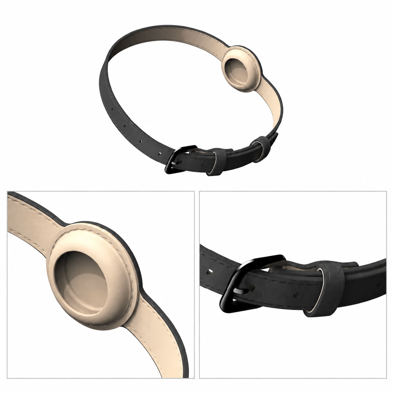 PU Dog Collar with Round Accent YTP-3-00008