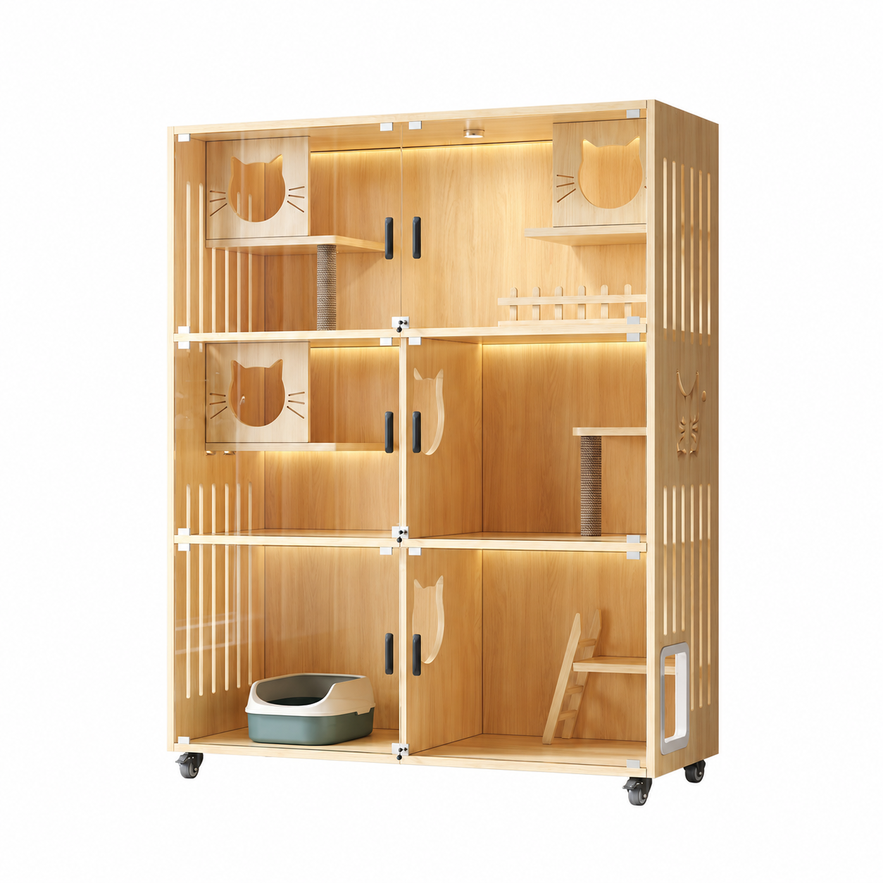Large Wooden Indoor Cat Enclosure YTP-6-00002