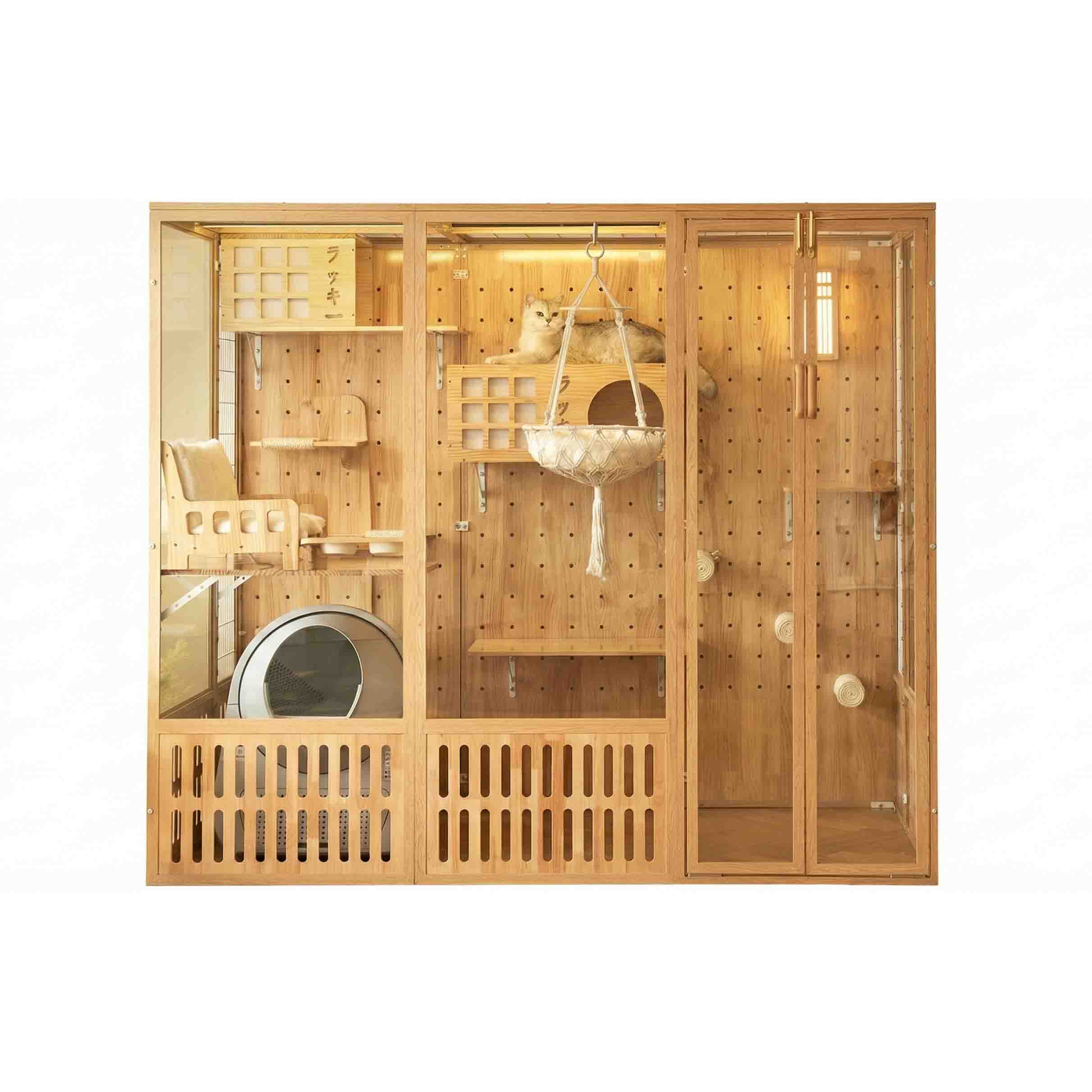 Indoor Cat Enclosure with Multi-Level Platforms YTP-6-00003