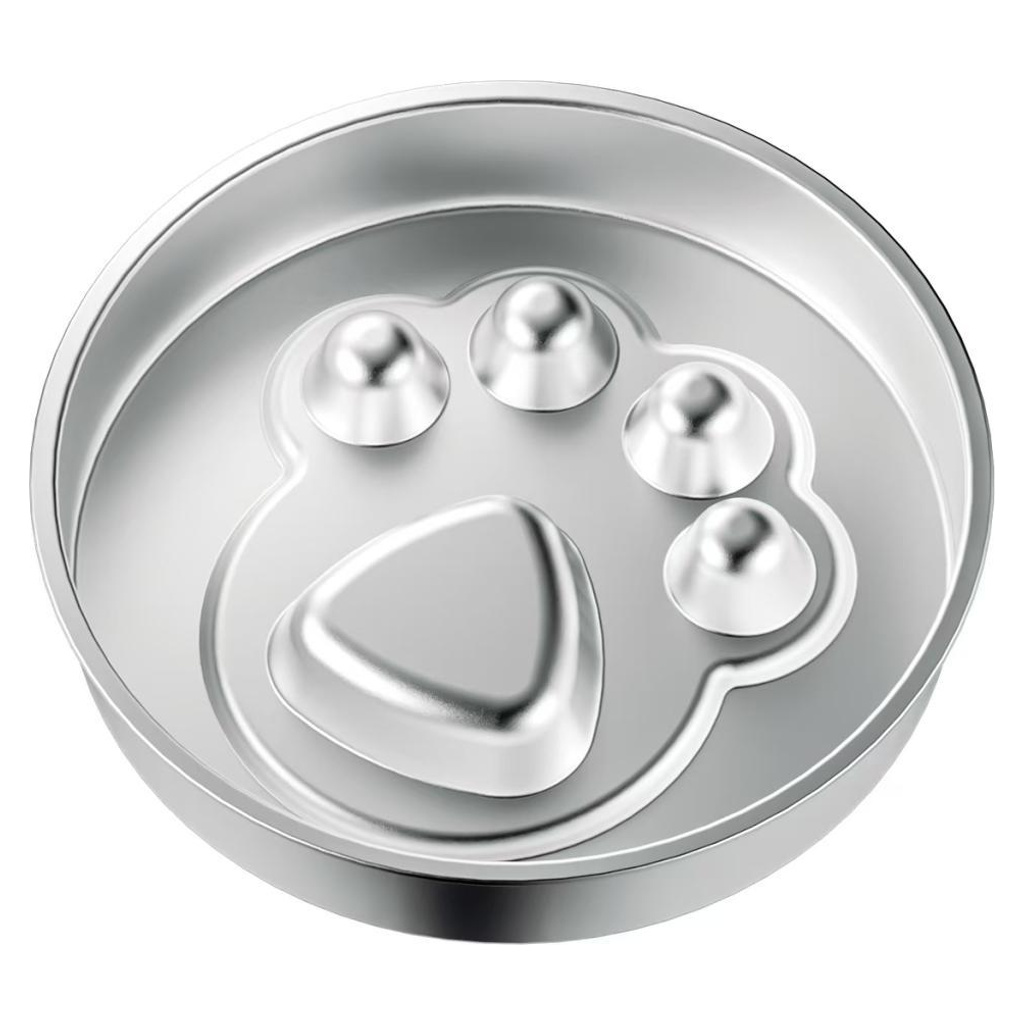 Paw-Pattern Stainless Steel Slow Feeder Bowl - Bagged YTP-13-00004