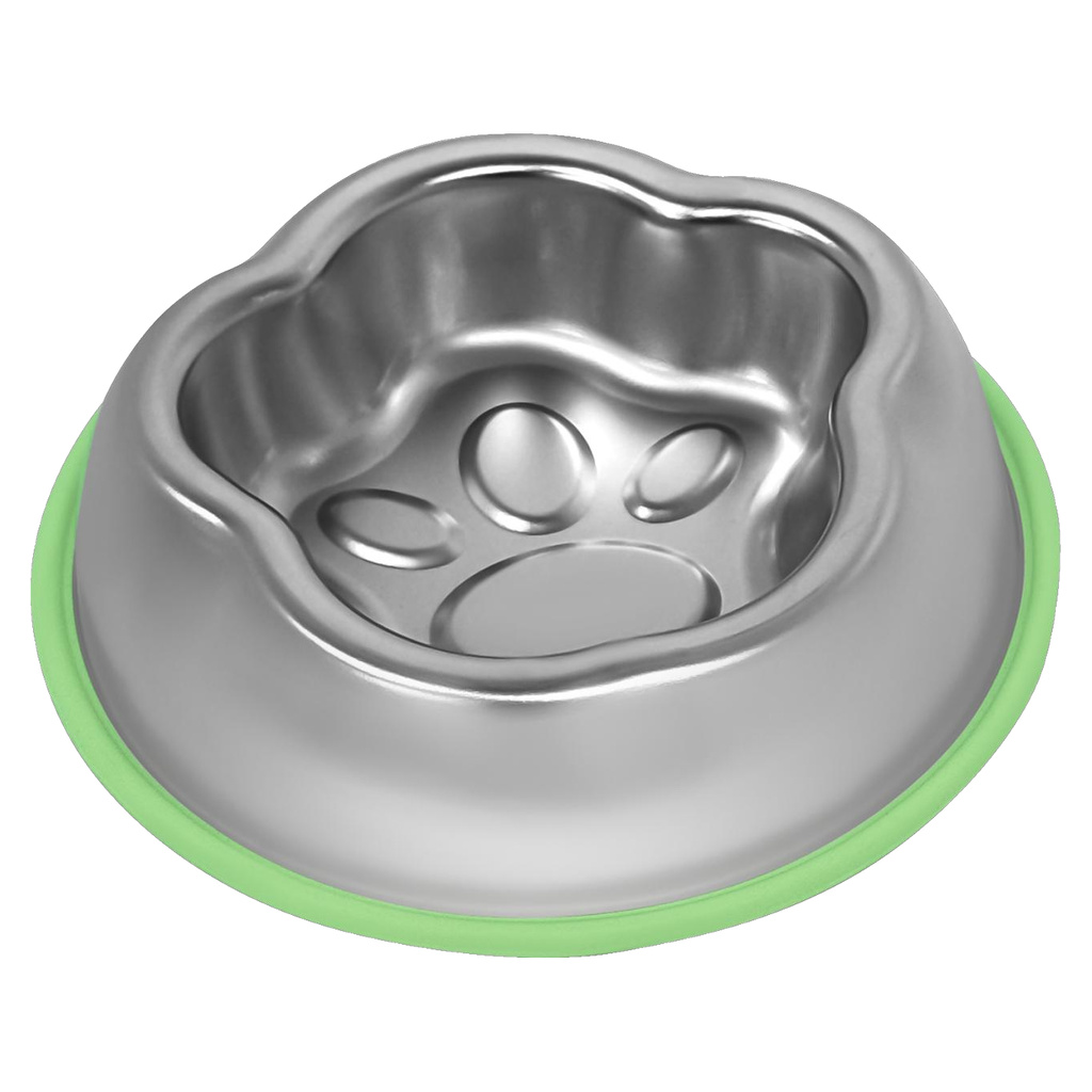 Single Paw-Shaped Pet Bowl with Silicone Ring YTP-13-00007