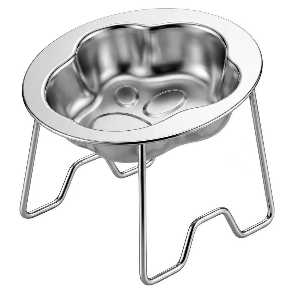 Paw-Shaped Pet Bowl with Stainless Steel Stand YTP-13-00015