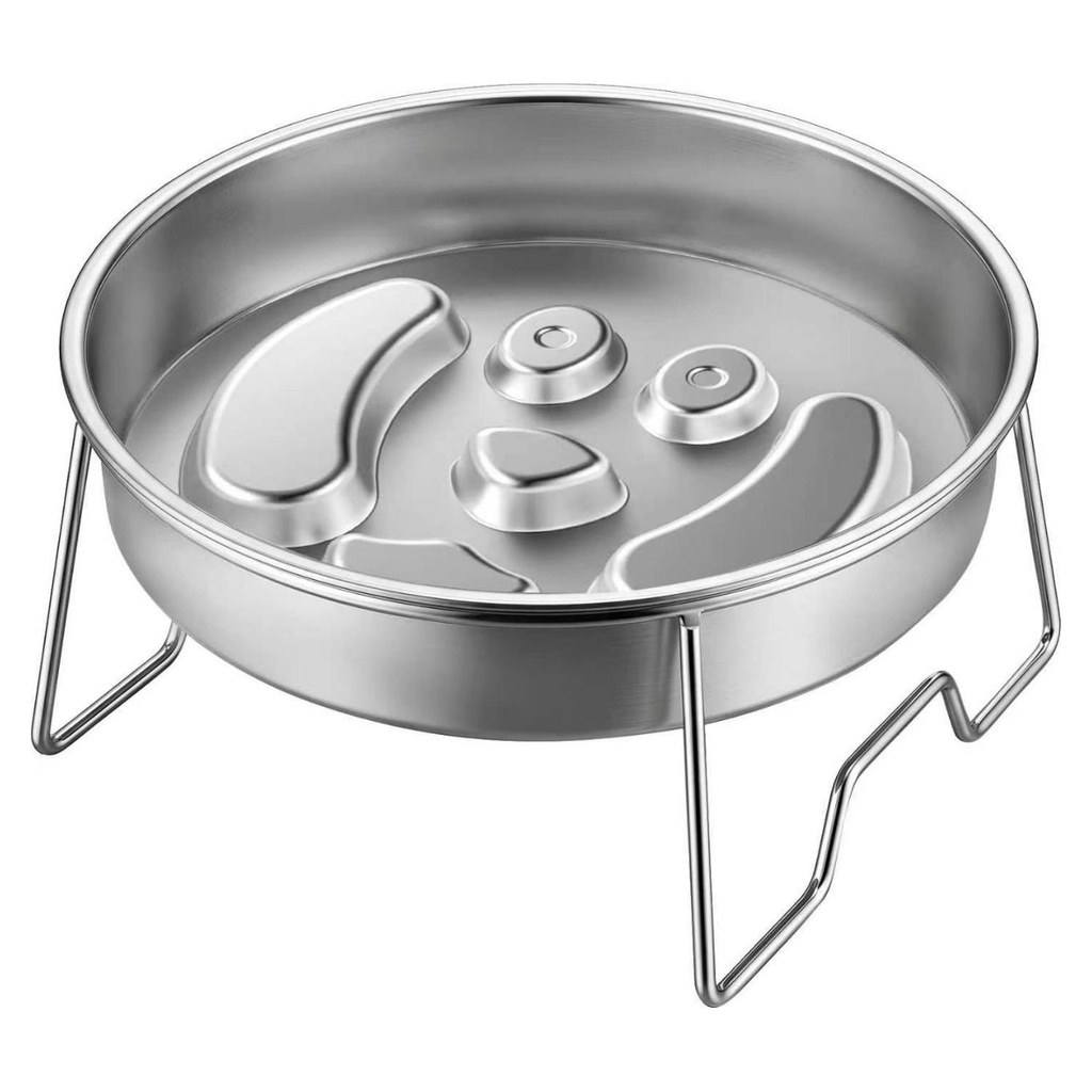 Dog-Face Slow Feeder Bowl with Stainless Steel Stand YTP-13-00021