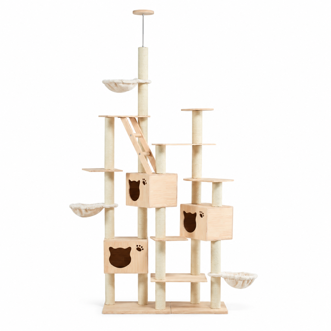 Large Wooden Cat Tree with Condos YTP-2-00012