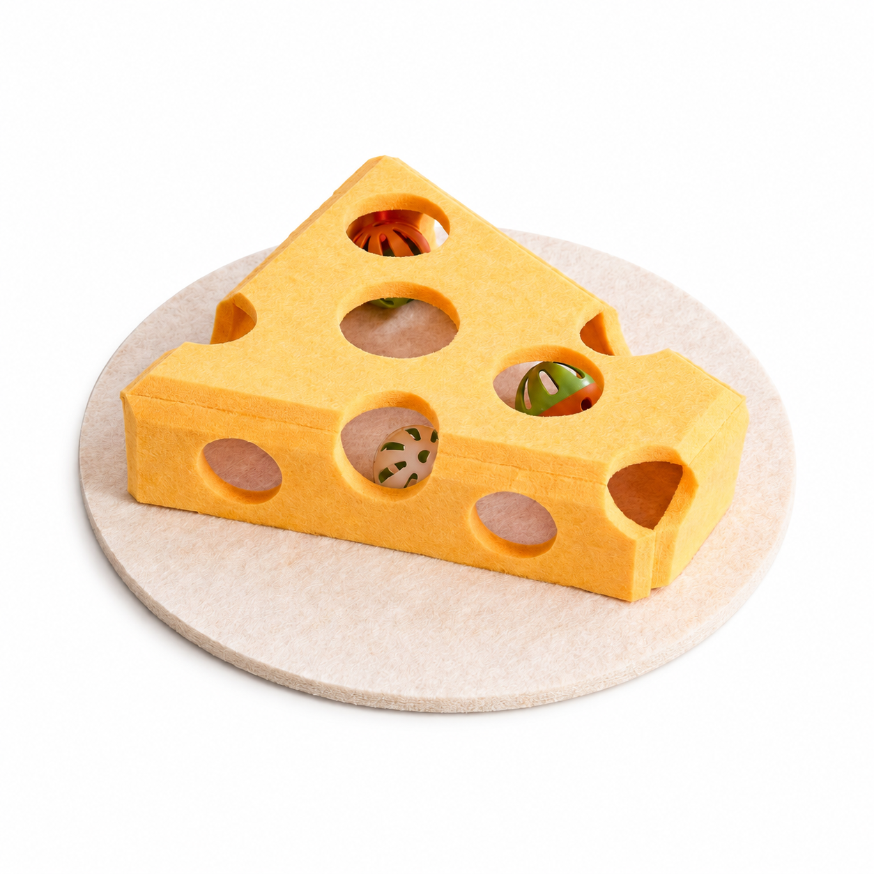 Cheese-Shaped Interactive Cat Scratcher YTP-5-00004