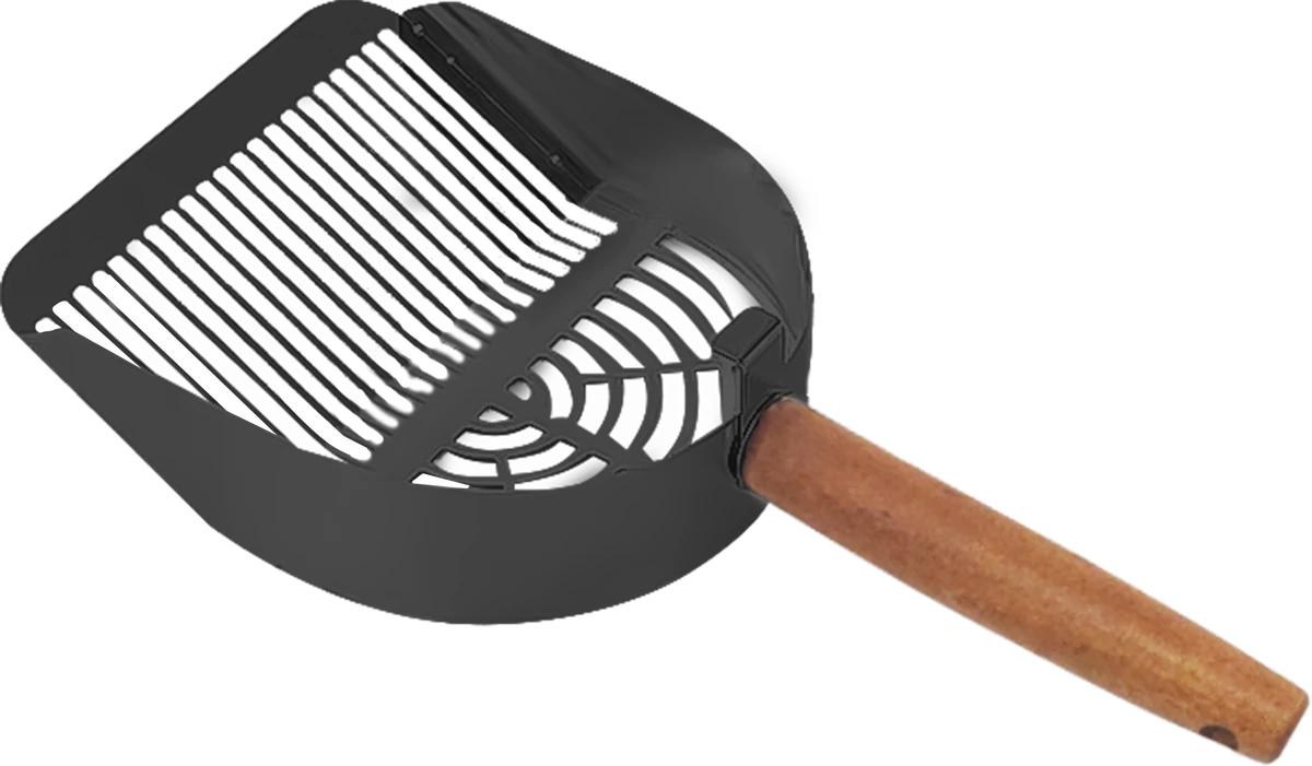 Painted Steel Litter Scoop with Wooden Handle YTP-7-00018