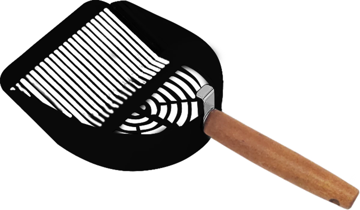 Painted Steel Litter Scoop with Wooden Handle YTP-7-00019