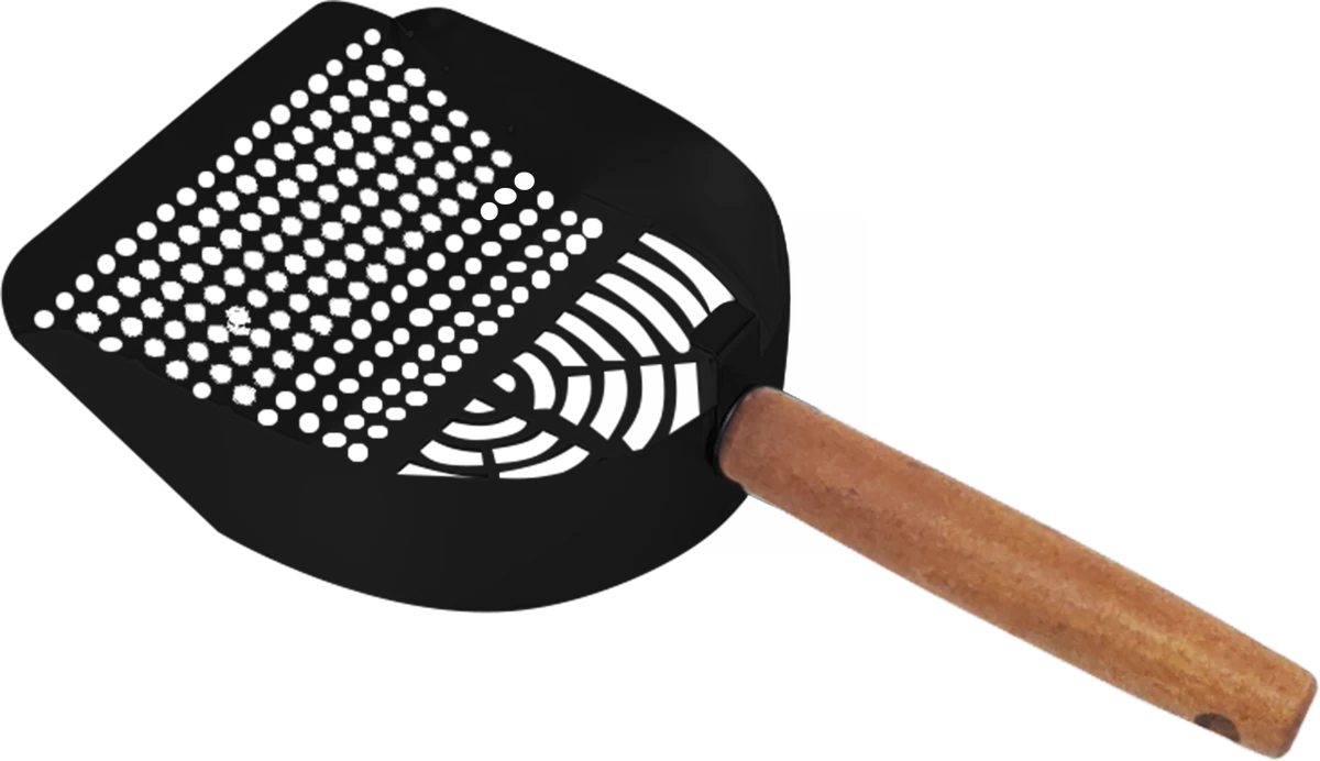 Painted Steel Litter Scoop with Wooden Handle YTP-7-00019