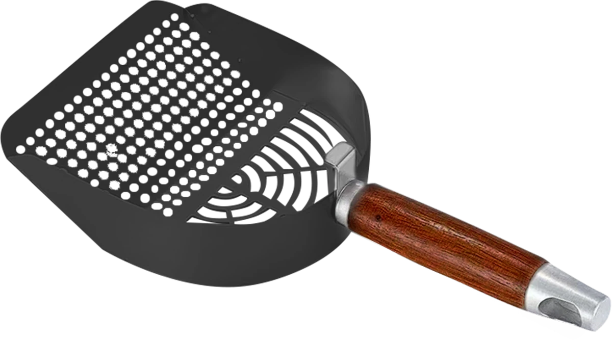Painted Steel Litter Scoop with Wood and Steel Handle YTP-7-00021