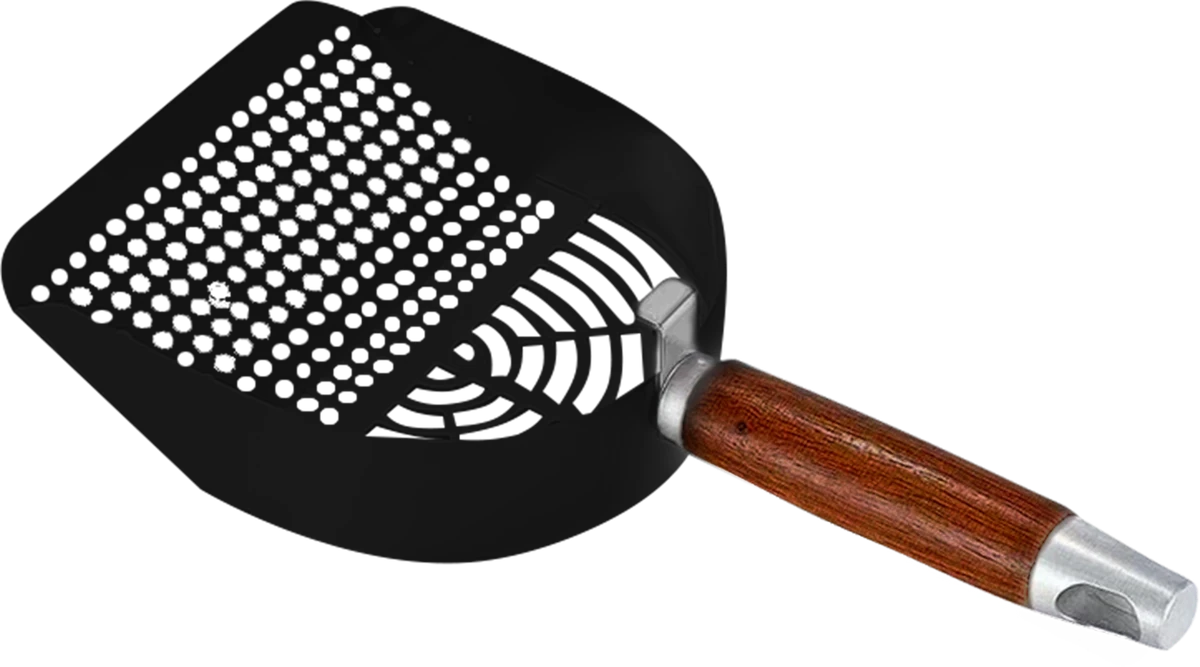 Painted Steel Litter Scoop with Wood and Steel Handle YTP-7-00022