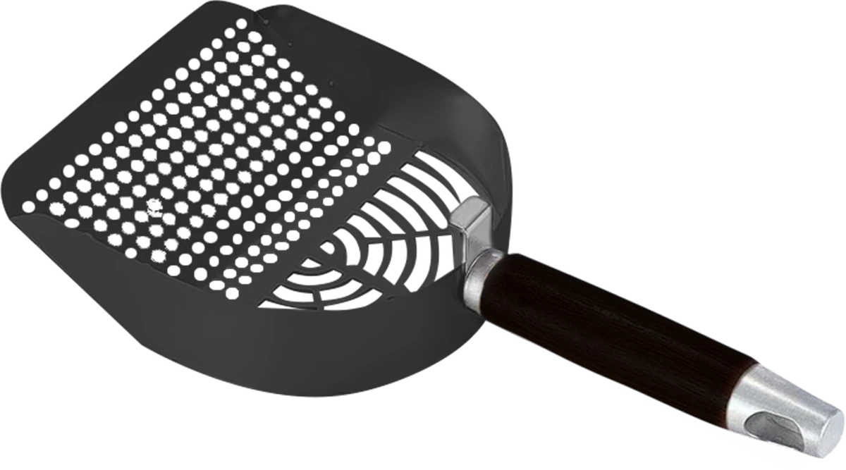 Painted Steel Litter Scoop with Wood and Steel Handle YTP-7-00024