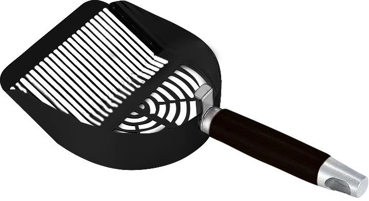 Painted Steel Litter Scoop with Wood and Steel Handle YTP-7-00025