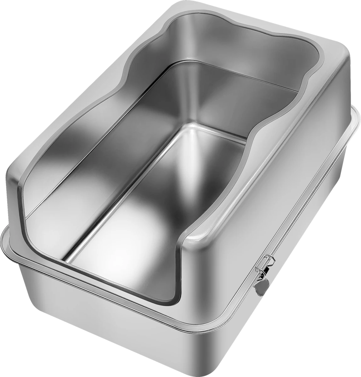 Stainless Steel Litter Box with Raised Sides YTP-7-00029