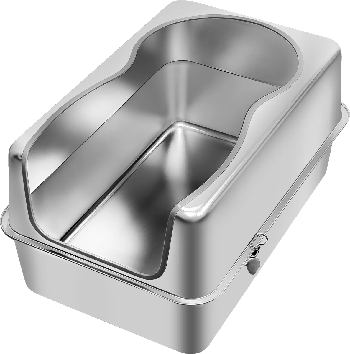 Stainless Steel Litter Box with Raised Sides YTP-7-00030