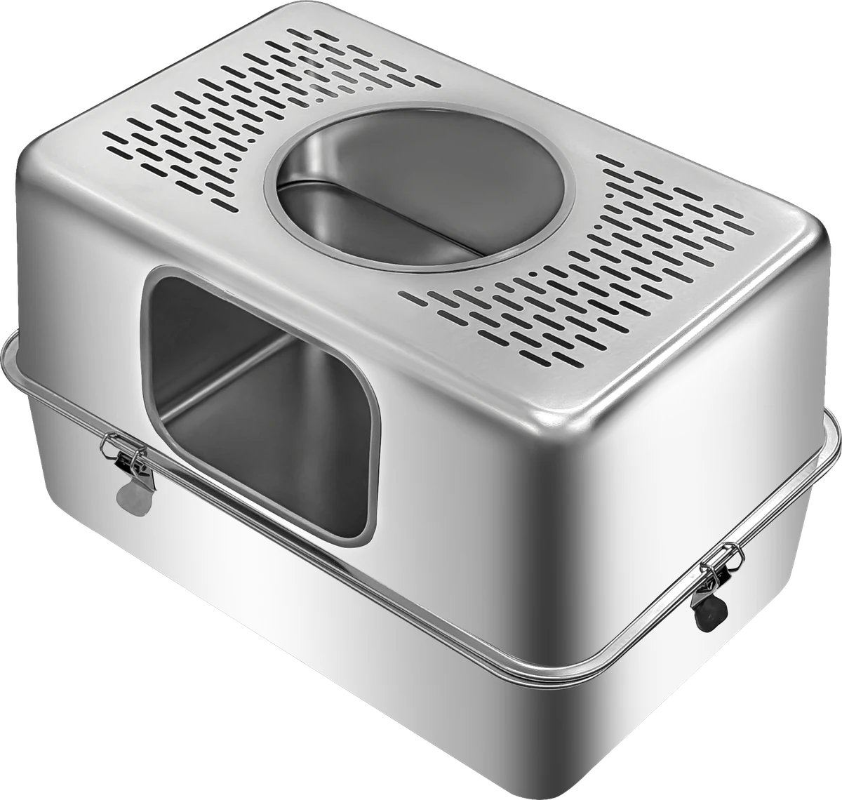Top-Entry Stainless Steel Litter Box YTP-7-00032