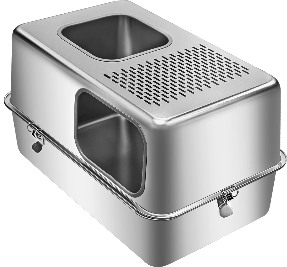 Top-Entry Stainless Steel Litter Box YTP-7-00033