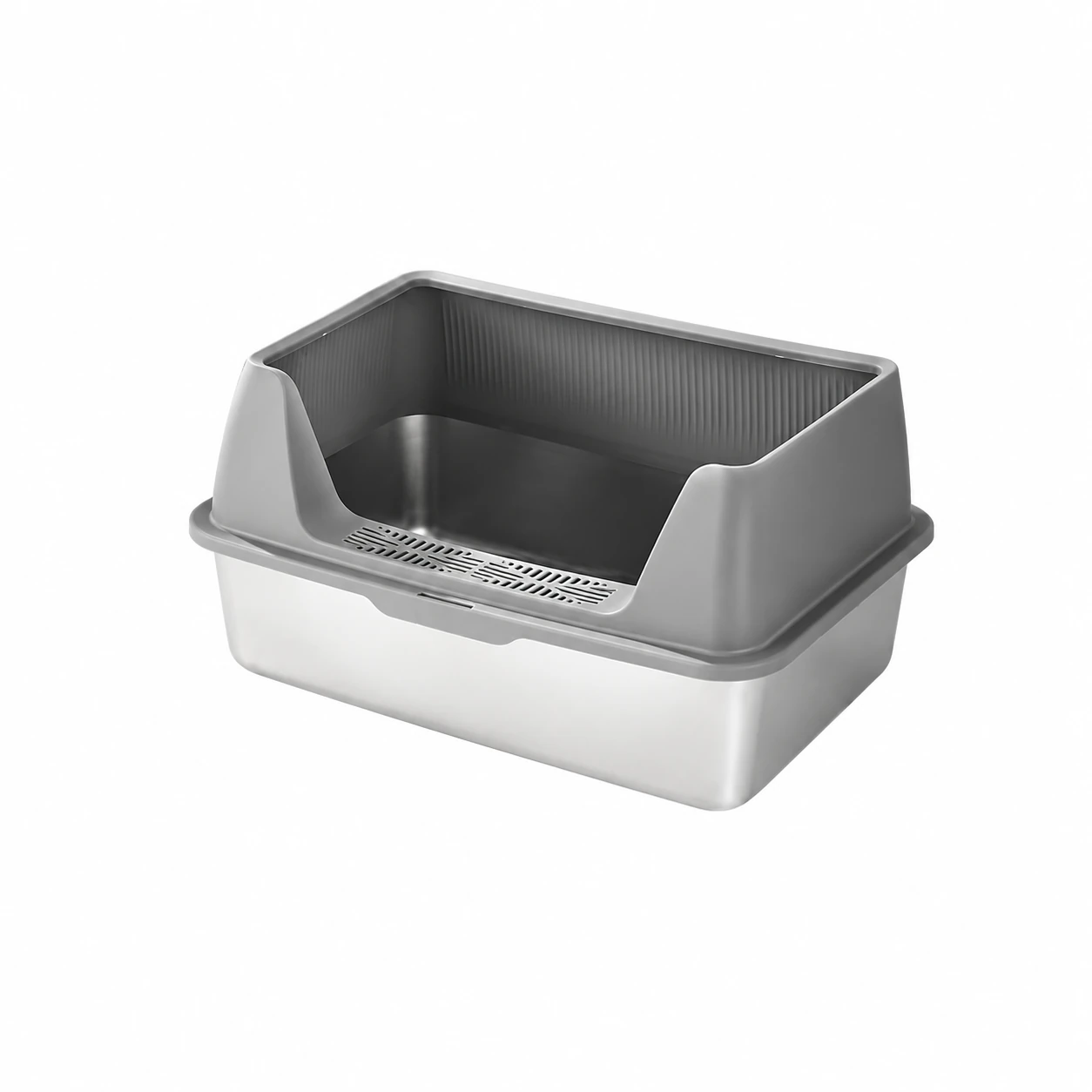 Stainless Steel Litter Box with Raised Cover YTP-7-00055