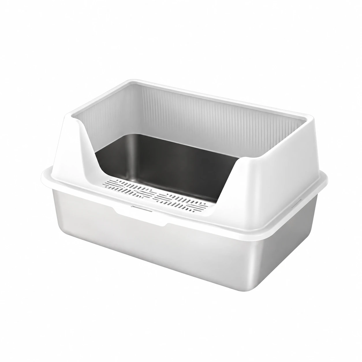 Stainless Steel Litter Box with Raised Cover YTP-7-00055